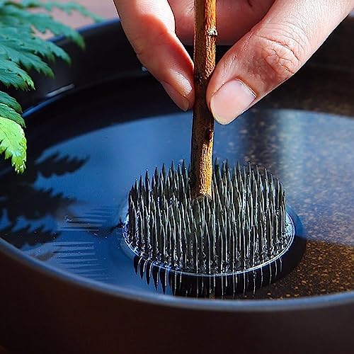 Flower Frog Stainless Steel Japanese Ikebana Pin Frog Floral Arrangement Holder Kenzan Flower Vase Round Metal Flower Arranger Tool (2.4inch / 60mm)