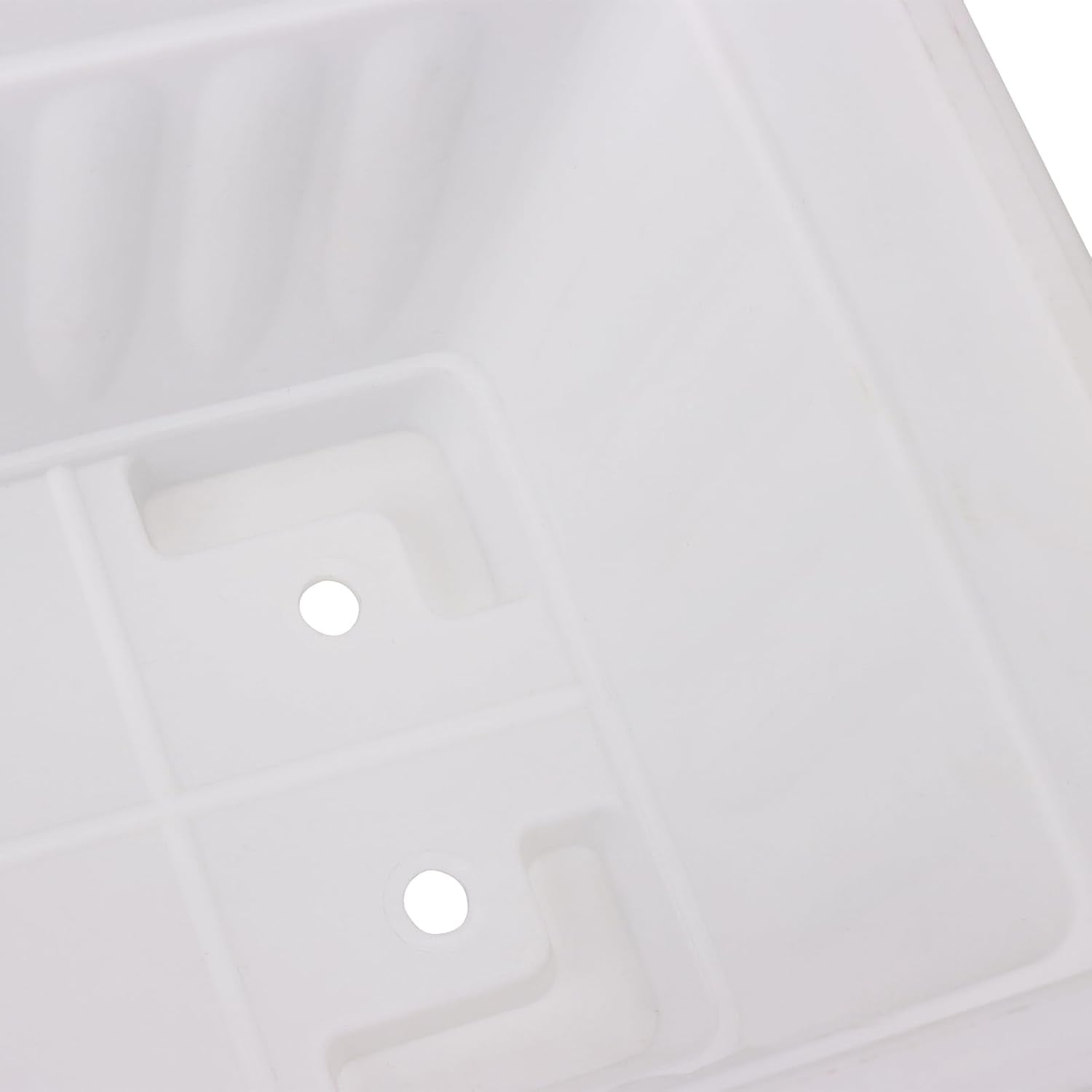 JOIKIT 6 Packs 17 Inch White Plastic Flower Window Boxes Planters with Drainage Holes & Tray, Rectangular Long