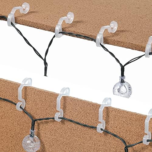 Marsui 40 Pieces Christmas Light Clips Outdoor Gutter Hooks,White