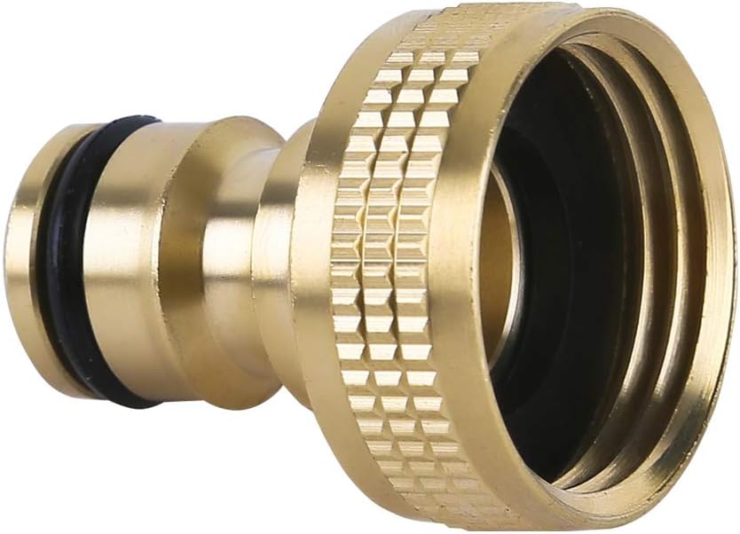 Garden Hose Quick Connect Solid Brass Quick Connector 3/4 inch GHT (4 Sets)
