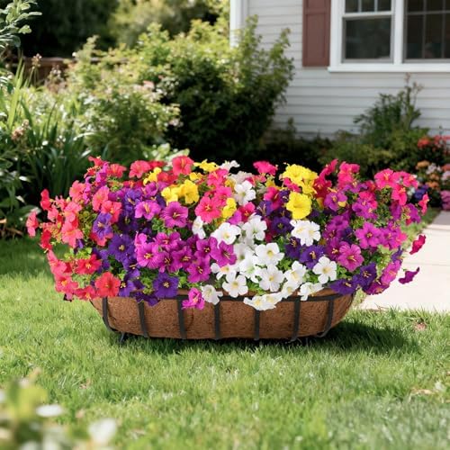 INQCMY Artificial Fake Petunias Flowers for Outdoors Spring Home Decoration