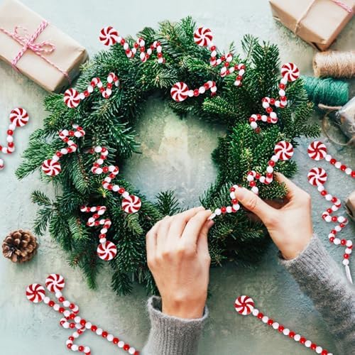 36 Pcs Christmas Tree Picks Candy Cane Christmas Crafts Decorations