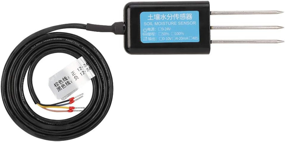 Naroote Soil Moisture Sensor, 0-10V Output Waterproof Greenhouse Soil Moisture Humidity Sensor Tester Meter Soil Test