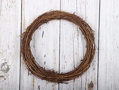 YYCRAFT 2 Pcs Wooden Grapevine Wreath (12")