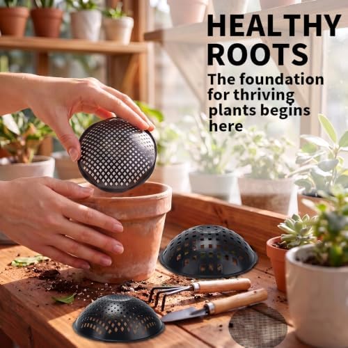 Large Repotting Planter Pot Mesh Screens, Plant Drainage Inserts Mats Pads