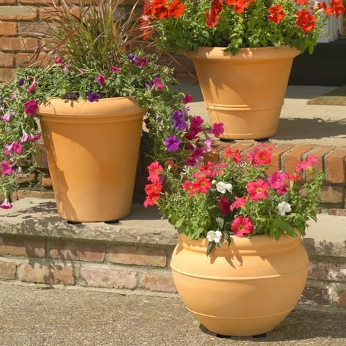 QWORK Invisible Pot Feet Risers, 50 Pcs EVA Foam Plant Risers, Planters Adhesive Pads, Plant Pot Feet for Enhanced Drainage, Ventilation, and Surface Protection