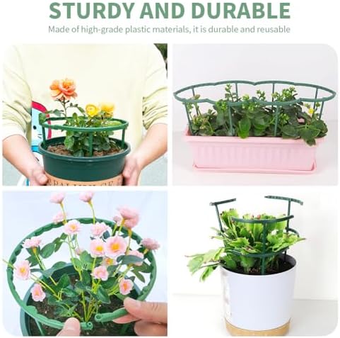 12Pack Plant Support Stakes Sets Plastic Versatile Plant Cages