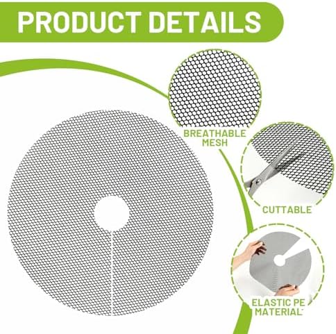 6 Pcs 11.8 Inch Plant Pot Protectors Grids, Cuttable Round Plant Cover Protector Indoor Plants from Animals, Pot Soil Guard for Garden Flower Potted Plants