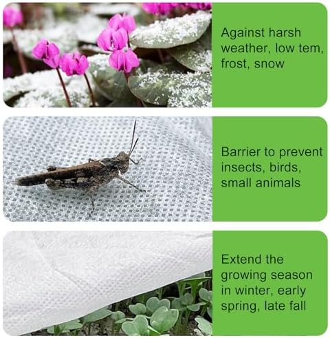 Plant Covers Freeze Protection 8x40ft Frost Cloth for Winter Outdoor