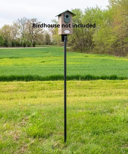 Squirrel Stopper Universal Mounting Pole Kit - Heavy Duty Bird House or Bird Feeder Pole for Outdoors, Galvanized Steel, Threaded Joints, 30 lb Capacity, Auger Base