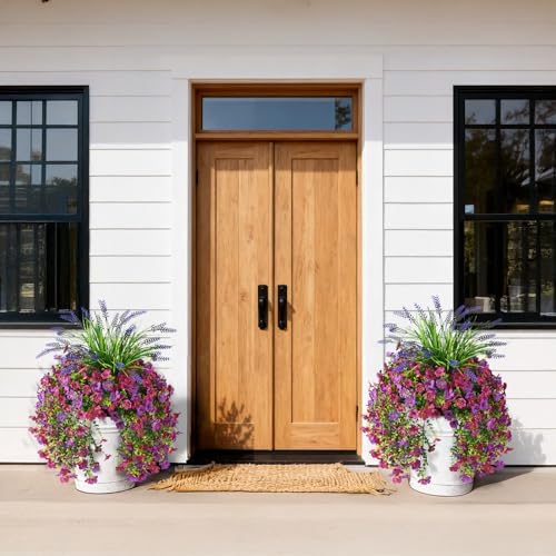 Artificial Fake Hanging Flowers Plants for Outdoor Outside Decoration