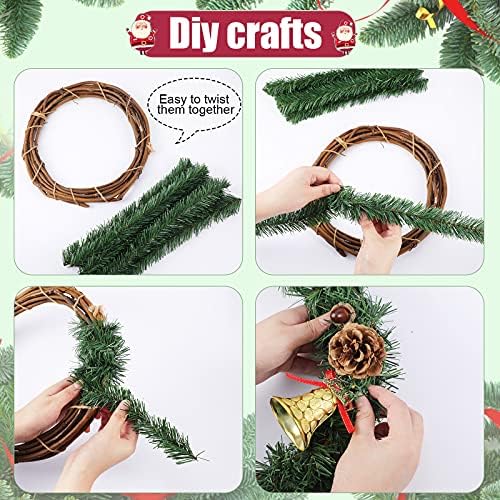 35 Pcs Christmas Garland Ties for Banister 14 Inch Artificial Pine Needles