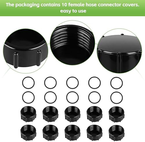 10 Pack 58067N 3/4" GHT Female Thread Protector Caps for Outdoor Faucet