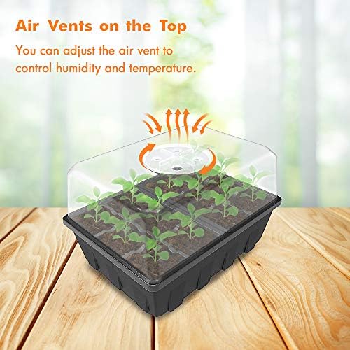Gardzen 20 Pack Seed Starter Trays with Adjustable Vented Dome 240 Cell
