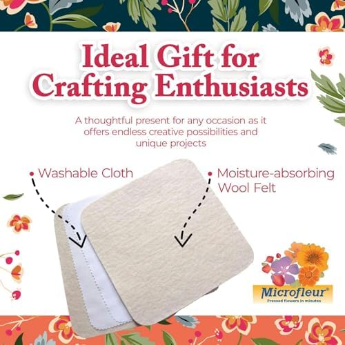 Microfleur Microwave Flower Press Refill Pack, DIY Floral Art - 9" (23 cm)