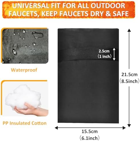 TUPI 2 Pack Outdoor Faucet Covers for Winter, 8.5" H x6.1 W