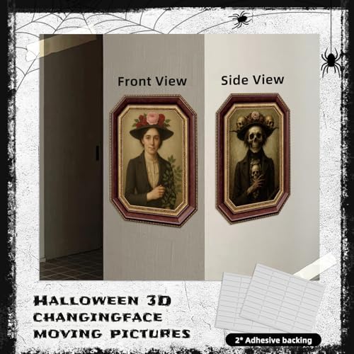 Garma Halloween Decorations 3D Changing Face Scary Pictures