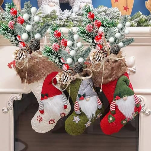 Artificial Pine Cones Picks with Red White Berries and Holly Leaves - Frosted Snow Christmas Greenery Stems for DIY Holiday Wreaths, Centerpieces, Winter Crafts and Home Decor (10)