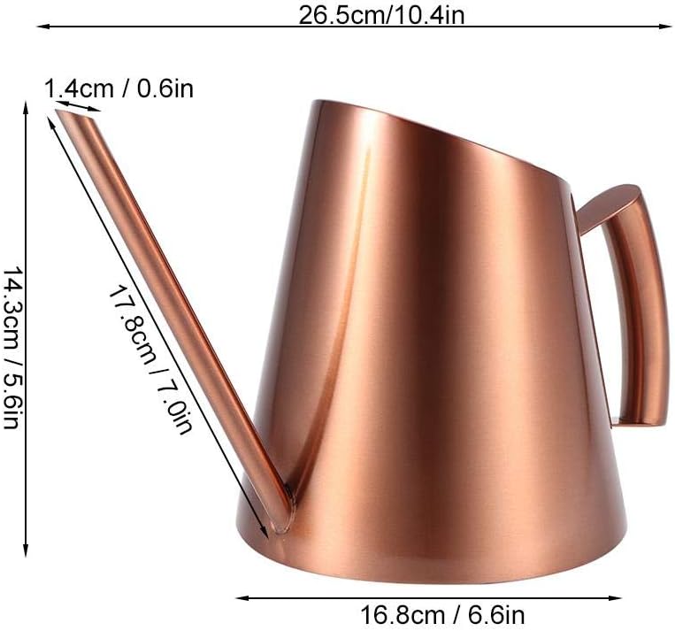 Fdit Watering Can Solid Stainless Steel Pot with Long Spout for Bonsai Indoors Plants Garden Green Plant Flower