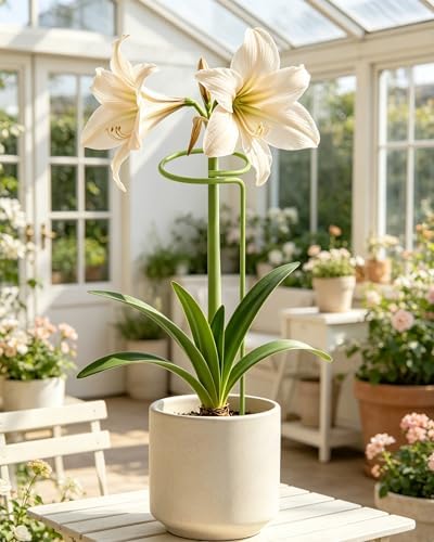 6-Pack Plant Support Stakes for Indoor Plants, Monstera Plant Support & Tall Sticks, Heavy Duty Adjustable 15.8-Inch Garden Stakes for Amaryllis, Snake Plant, Indoor Outdoor Use