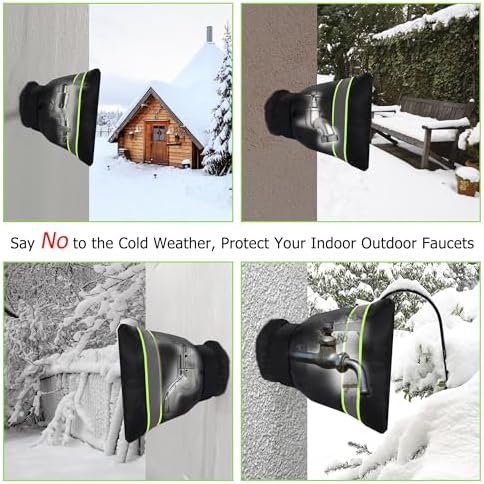 Outdoor Faucet Cover, Thicken Faucet Covers for Winter, Green, 4 Pack