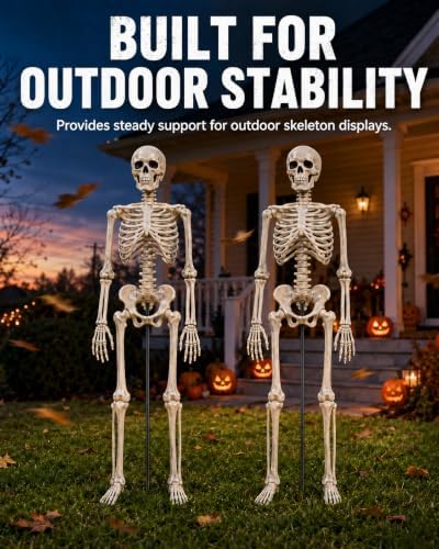 2PCS Skeleton Stand for 5-5.6 FT Giant Skeletons,Skeleton Not Included