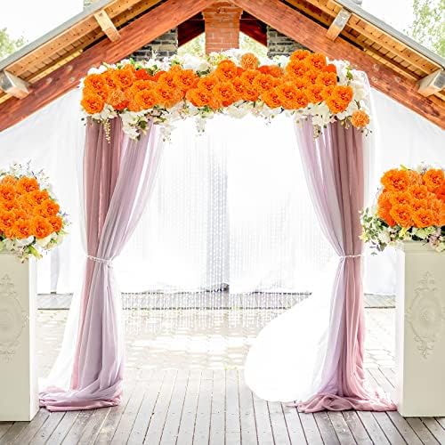 Waydress 20 Pcs Artificial Marigold Flowers Halloween,Orange