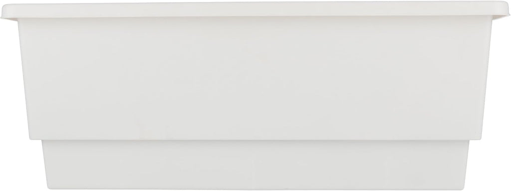 Pure Garden Railing Planter - 20.75-Inch Flower Box with Drainage Insert - 6-Gallon Outdoor Planter Box - Deck, Porch
