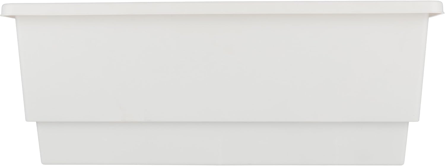 Pure Garden Railing Planter - 20.75-Inch Flower Box with Drainage Insert - 6-Gallon Outdoor Planter Box - Deck, Porch