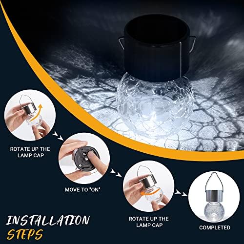 GIGALUMI Solar Lights Outdoor Garden Decor Hanging Lantern for Outside 16Pc