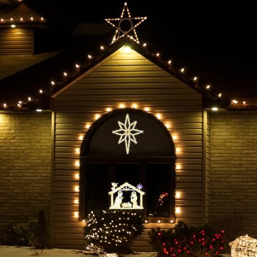 TRWYMZ Christmas Decorations - 16" Christmas Window Silhouette Lights
