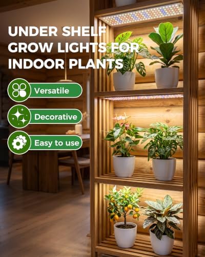 Grow Lights for Indoor Plants Full Spectrum, 2-Panel Plant Growing Light