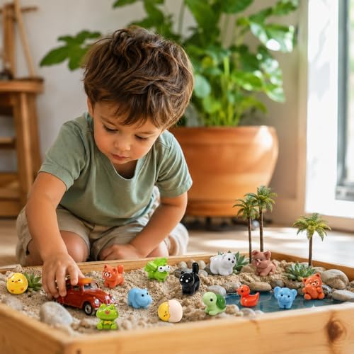 DIYDEC 85pcs Mini Resin Animal Miniature Figures to HideToys