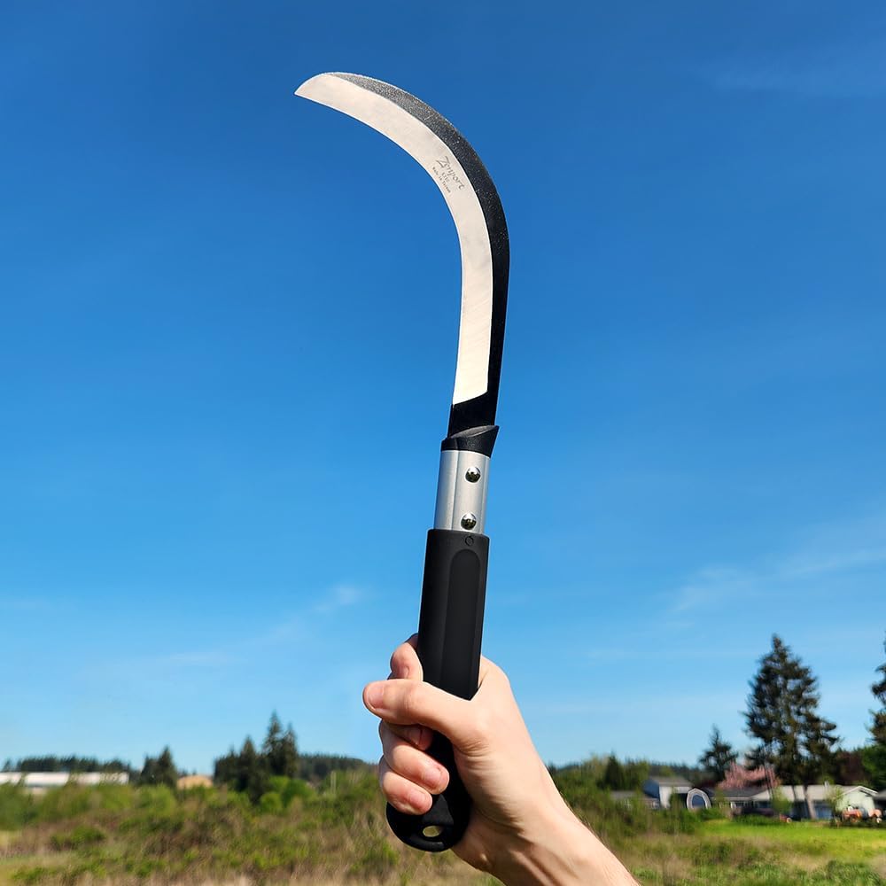 Zenport K310 Brush Clearing Sickle with 9-Inch Carbon Steel Blade and 9-Inch Aluminum Handle - Gardening/Landscaping