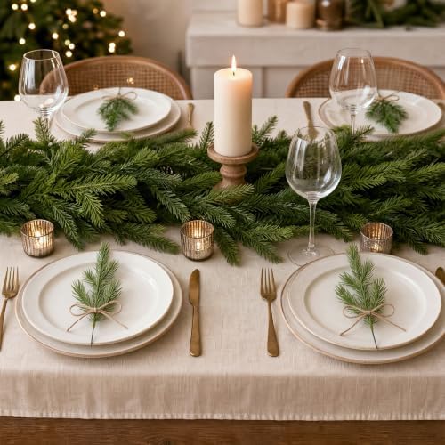 Yunlly 40 Pcs Christmas Artificial Pine Needle Branches, Classic