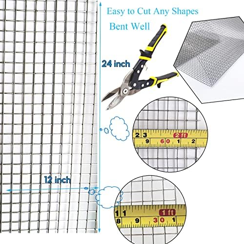 Valchoose Upgraded SS Wire Mesh 2PACK, 4 Mesh Completely Welded 12 X 24 in