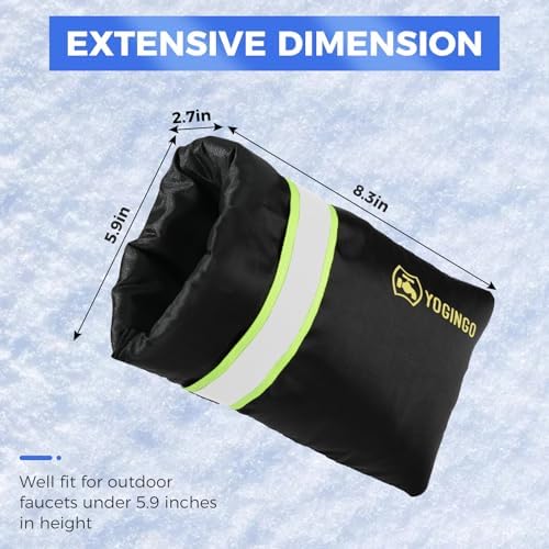 4 Pack Outdoor Faucet Covers for Winter Freeze Protection Hose Bib Covers for Winter, Water Spigot Cover Winter Insulated 8.3" x 5.9" Pipe Wrap Insulation Cover Socks Outside Faucet Freeze Protector