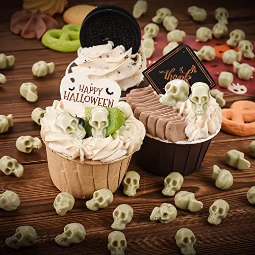 115Pcs Halloween Mini Plastic Skull Heads