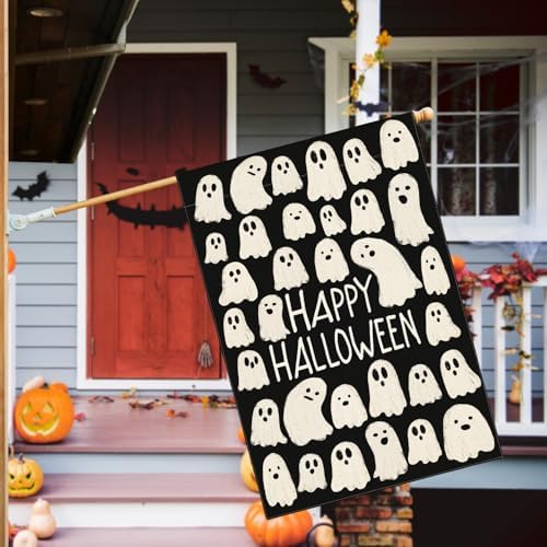 AVOIN colorlife Ghosts Halloween for Outside House Flag 28x40 Inch