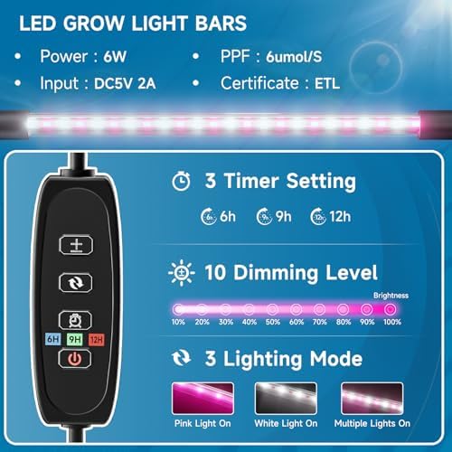 Hon&Guan 30 Cell Self Watering Seed Starter Tray with Growing Lights