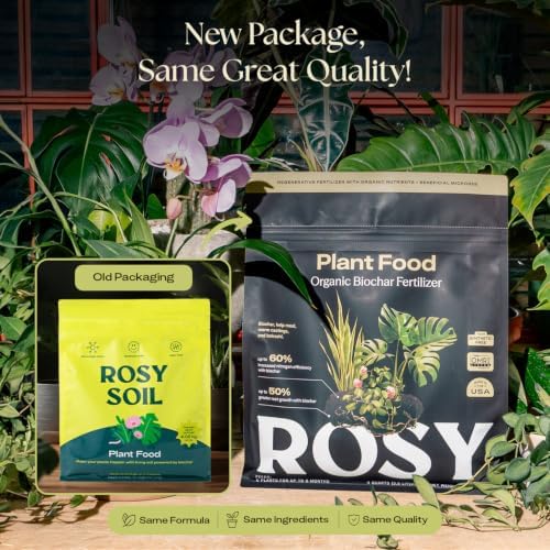 Rosy Soil Plant Food, Organic Fertilizer for Indoor Plants, 4 Quarts