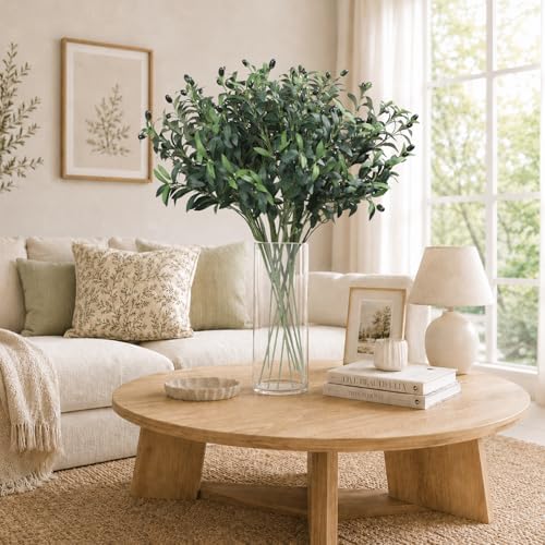 32in 10PCS Artificial Olive Branches Long Thicken Faux Tree Stems