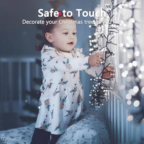 BHCLIGHT 50FT 1000LED Cluster Christmas Lights with Remote, Cool White