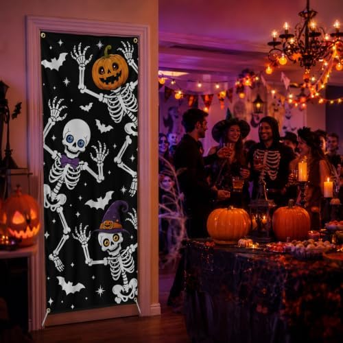 Halloween Skeleton Door Cover