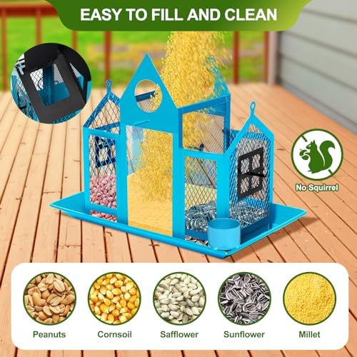 Solar Bird Feeders for Outdoors Hanging, Bird Houses for Outside
