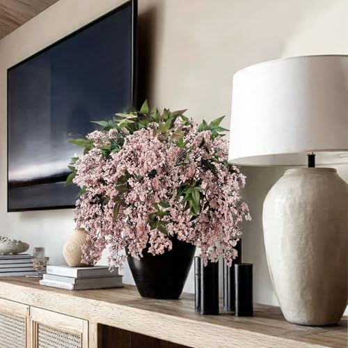 43 Inch Artificial Nandina Berry Stems for Vase Realistic Faux Berry Spray