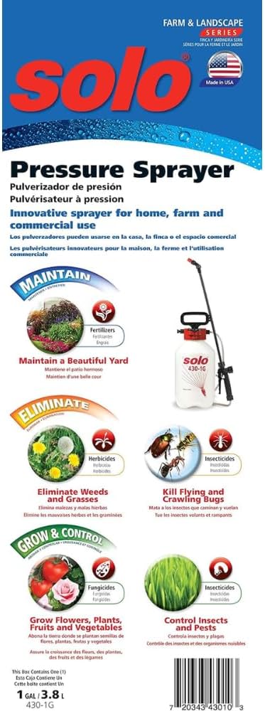 SOLO 430-1G 1-Gallon Handheld Sprayer with Viton® Seals in Key Locations | Viton® Seals Resist Harsh Chemicals.