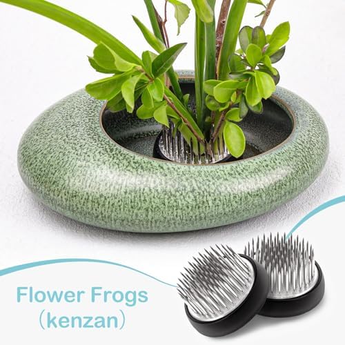 Folmywy Flower Frog Vase Set Japanese Ikebana Flower Arrangement Bowl