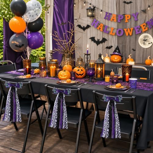 Halloween Bows for Wreaths, Halloween Tree Topper Bow for Front Door Decor