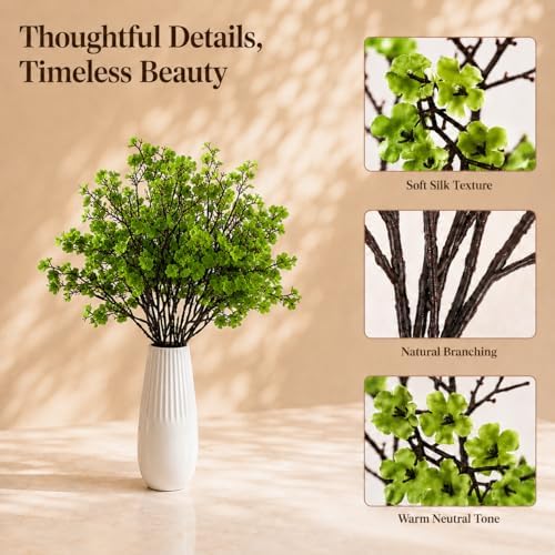 Mandy's 6 Bundles Artificial Green Baby’s Breath Flowers